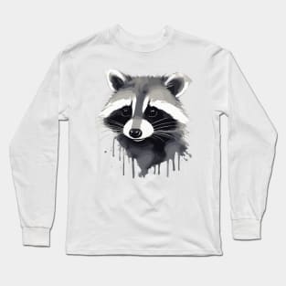 Raccoon watercolor Long Sleeve T-Shirt